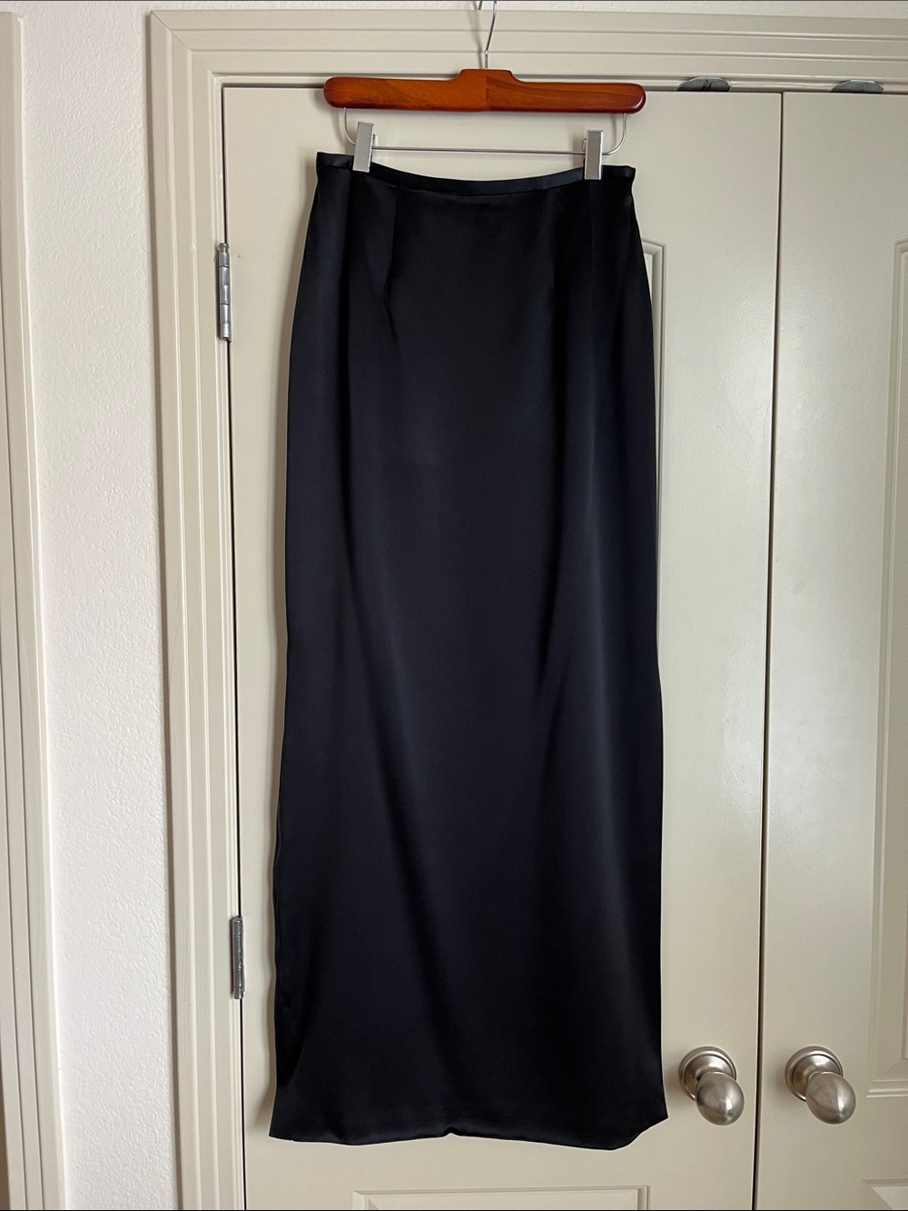 Vintage 100% silk maxi skirt
